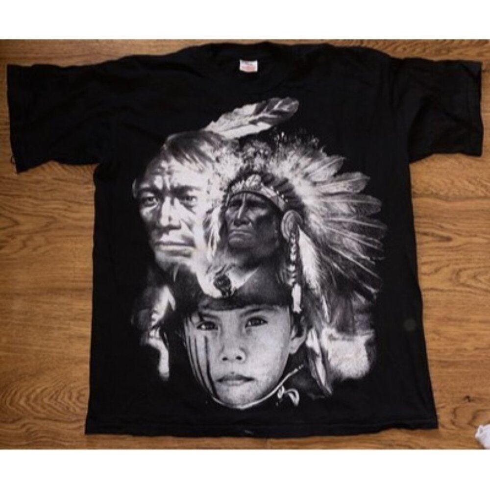 Vtg 90s Task Force Brand The Cult Ceremony Double Sided Music Tour Shirt Size XL